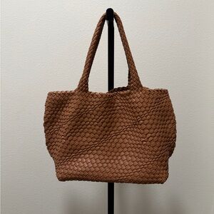 Brown Woven Tote Bag